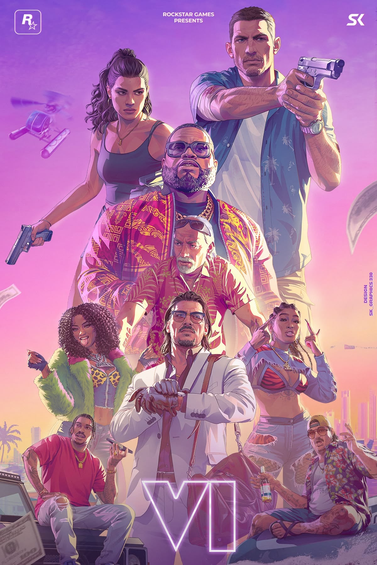 GTA 6 - Alu Dibond Druck