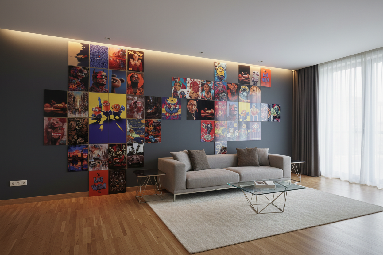 Alu Dibond Bilderwand mit deinen Prints